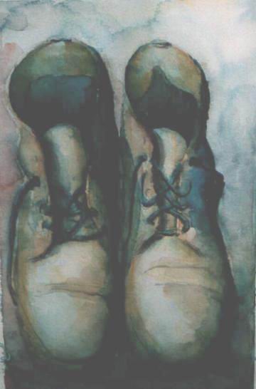 Erinnerung an die Steinzeit, Aquarell