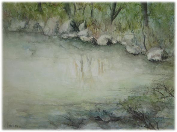 stille Wasser, Aquarell - Jens Weule