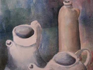 drei Kannen, Aquarell