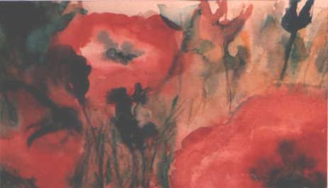 Mohnblumen, Aquarell Jens Weule 1995