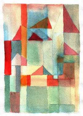 die Stadt - Aquarell - Jens Weule, 1995