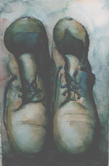 Erinnerung an die Steinzeit, Aquarell - Jens Weule 1995