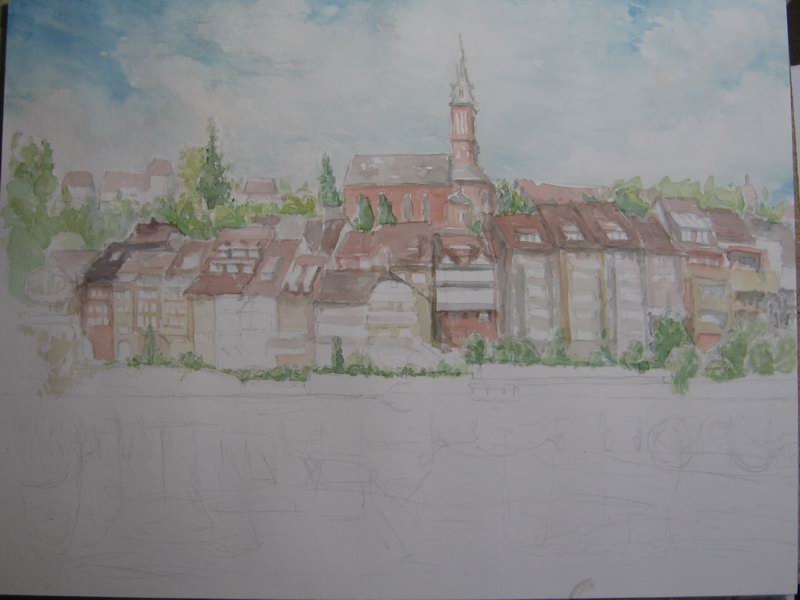 Step 4 zu Laufenburg, Blick ber den Rhein