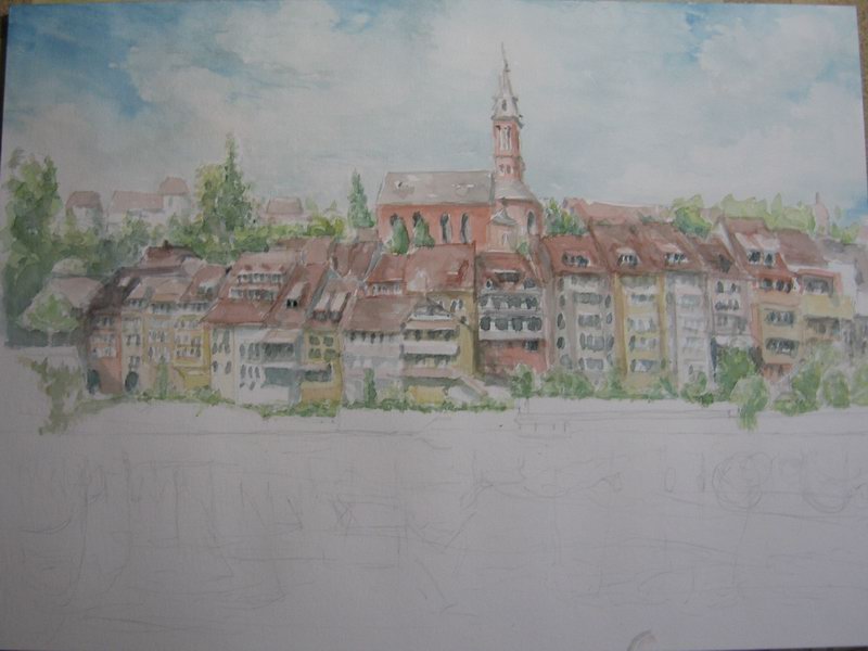 Step 5 zu Laufenburg, Blick ber den Rhein