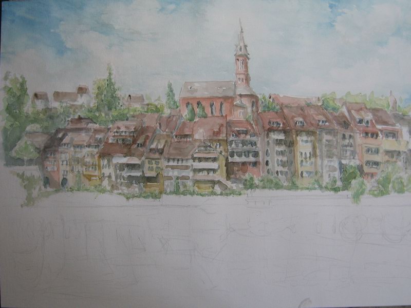 Step 6 zu Laufenburg, Blick ber den Rhein