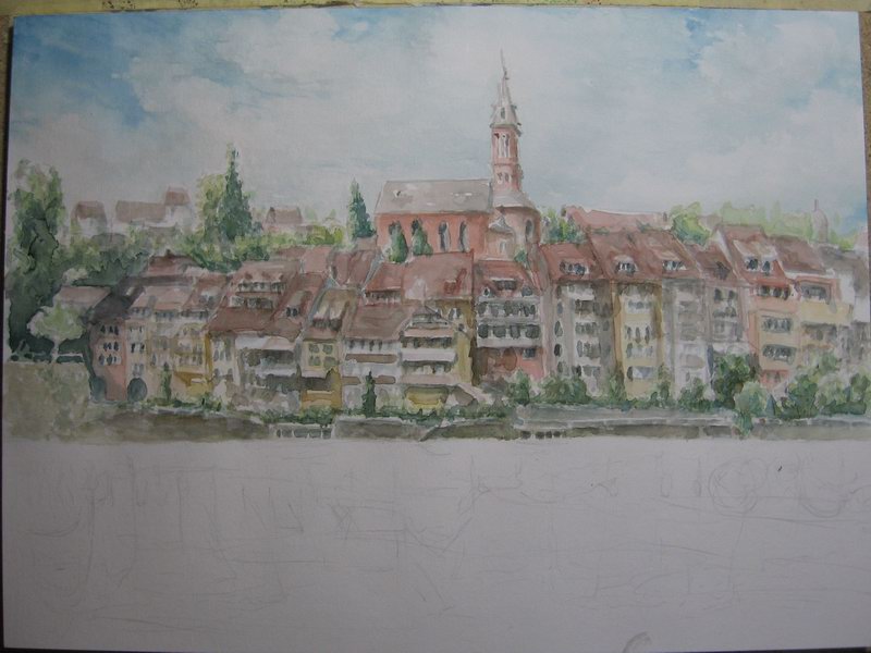 Step 7 zu Laufenburg, Blick ber den Rhein