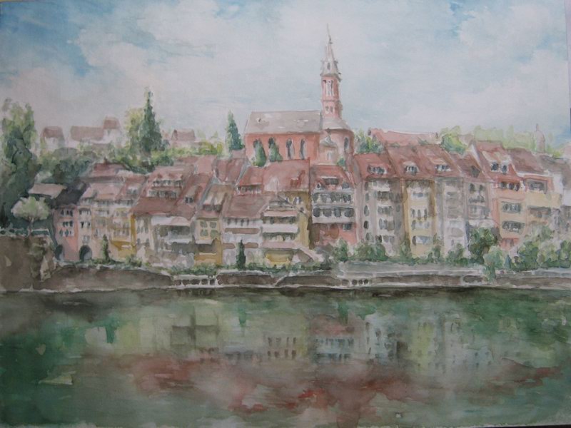 Step 9 zu Laufenburg, Blick ber den Rhein