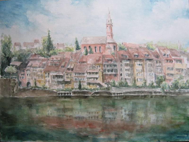 Step 10 zu Laufenburg, Blick ber den Rhein