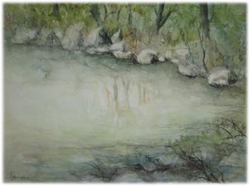 stille Wasser, Aquarell